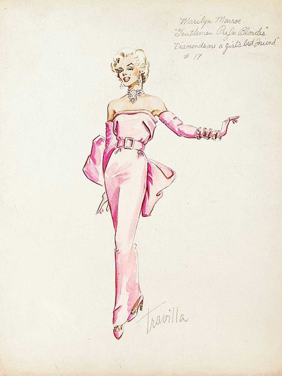 Мэрилин монро в розовом платье
