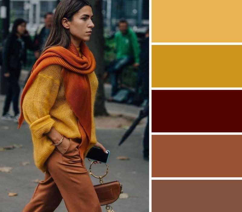 С каким цветом сочетается шоколадный цвет в одежде у женщин фото