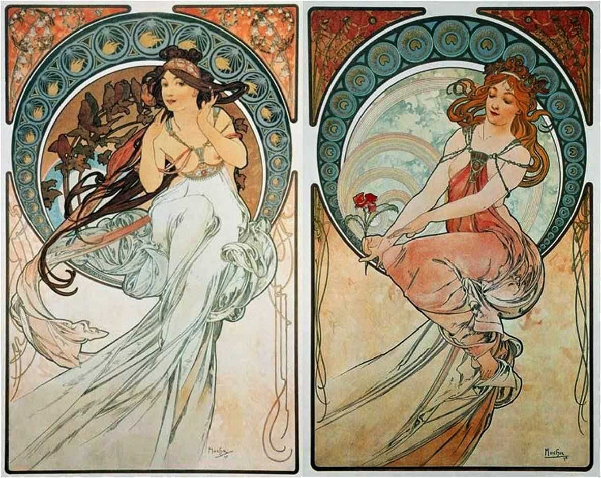 Муха альфонс - картины ар-нуво и модерна (портреты, рекламные плакаты и панно)