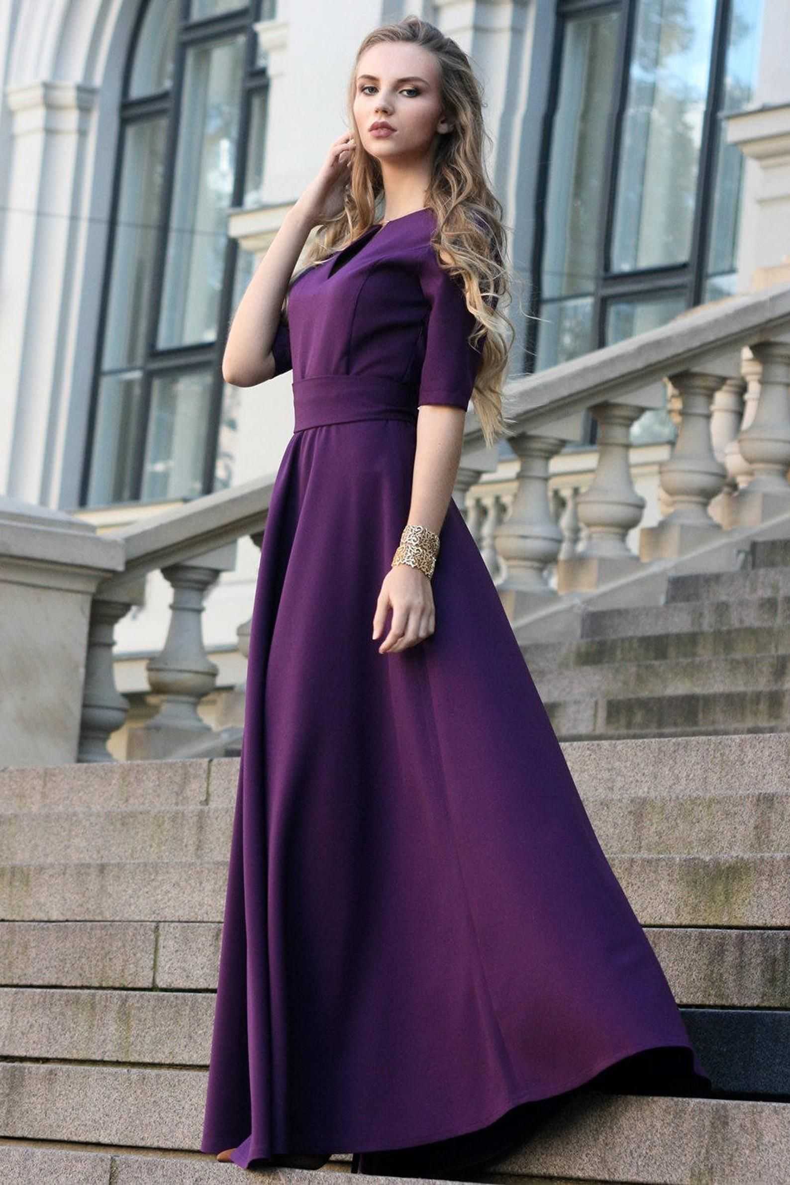 Платье в фиолетовых тонах