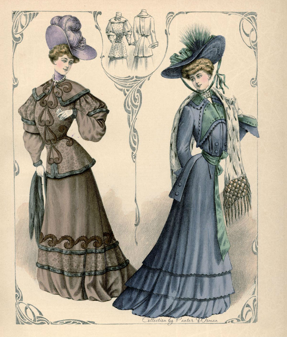 Стиль модерн в одежде 1895-1900