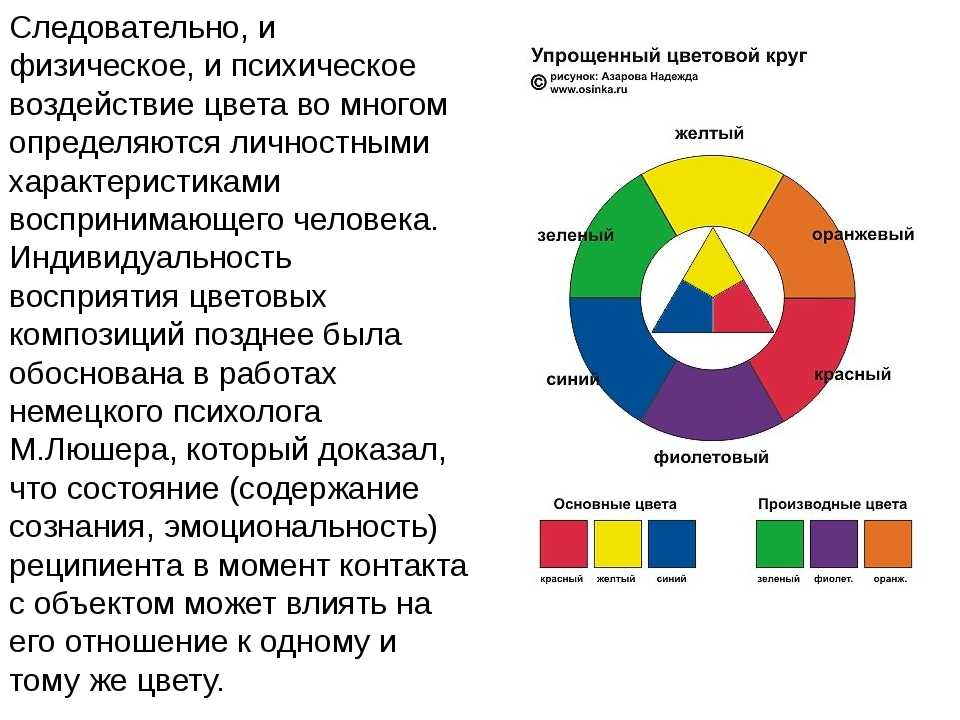 Цвета в фотографии психология