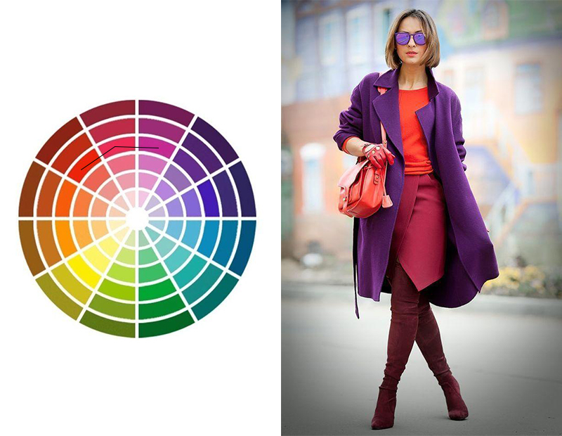 Сочетание цвета в одежде: теория и примеры | lookcolor