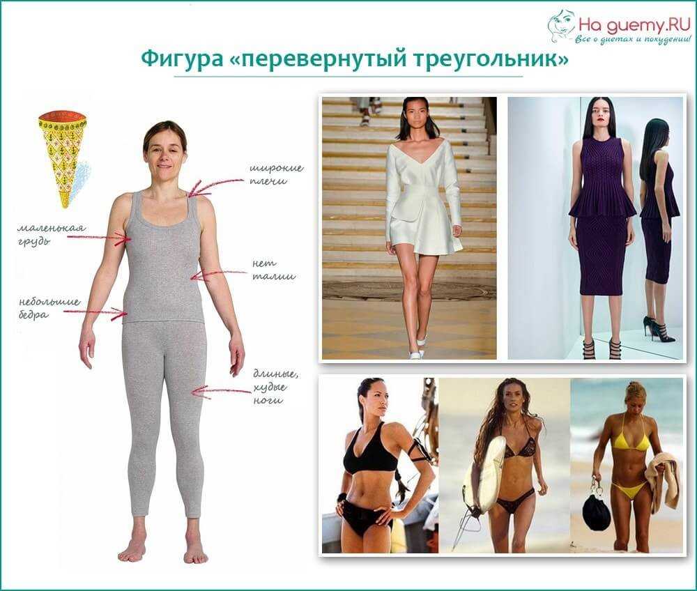 Фигура перевернутый треугольник. подбор фасонов одежды в гардероб. диета и упражнения для похудения.