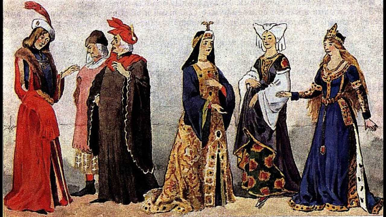 Франция 10 век. Мода 14 века средневековые Европа. Дворяне Франции 14 век. Мода женщин в раннем средневековье Европа. Средневековый костюм Франция 14 век.