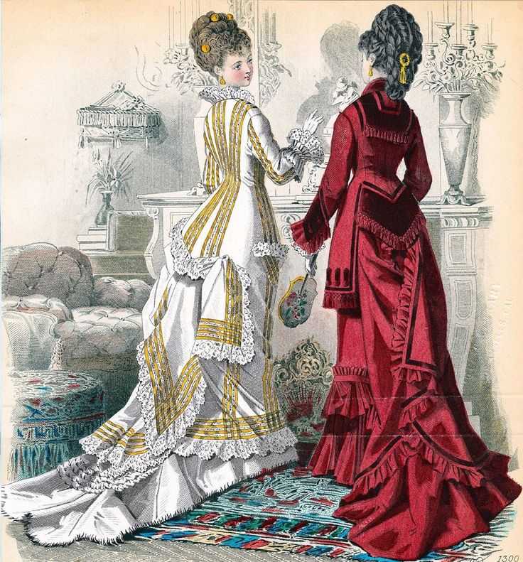 Платья 1870 годов – фото и картинки турнюрной моды