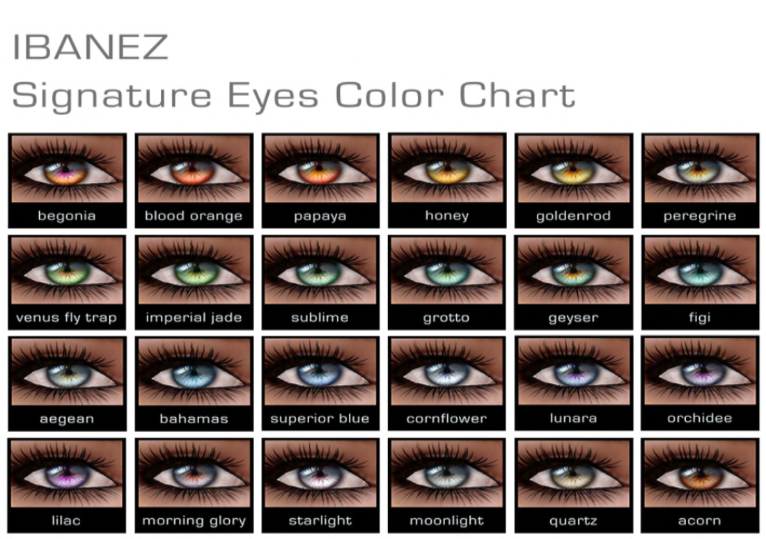 Цвета глаз и их названия с фото